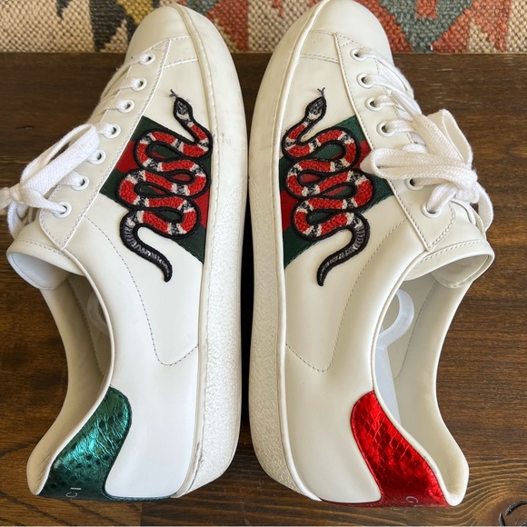 GUCCI Ace Kingsnake Embroidered Mens Sneakers 9 (US9.5) - Picture 10 of 16